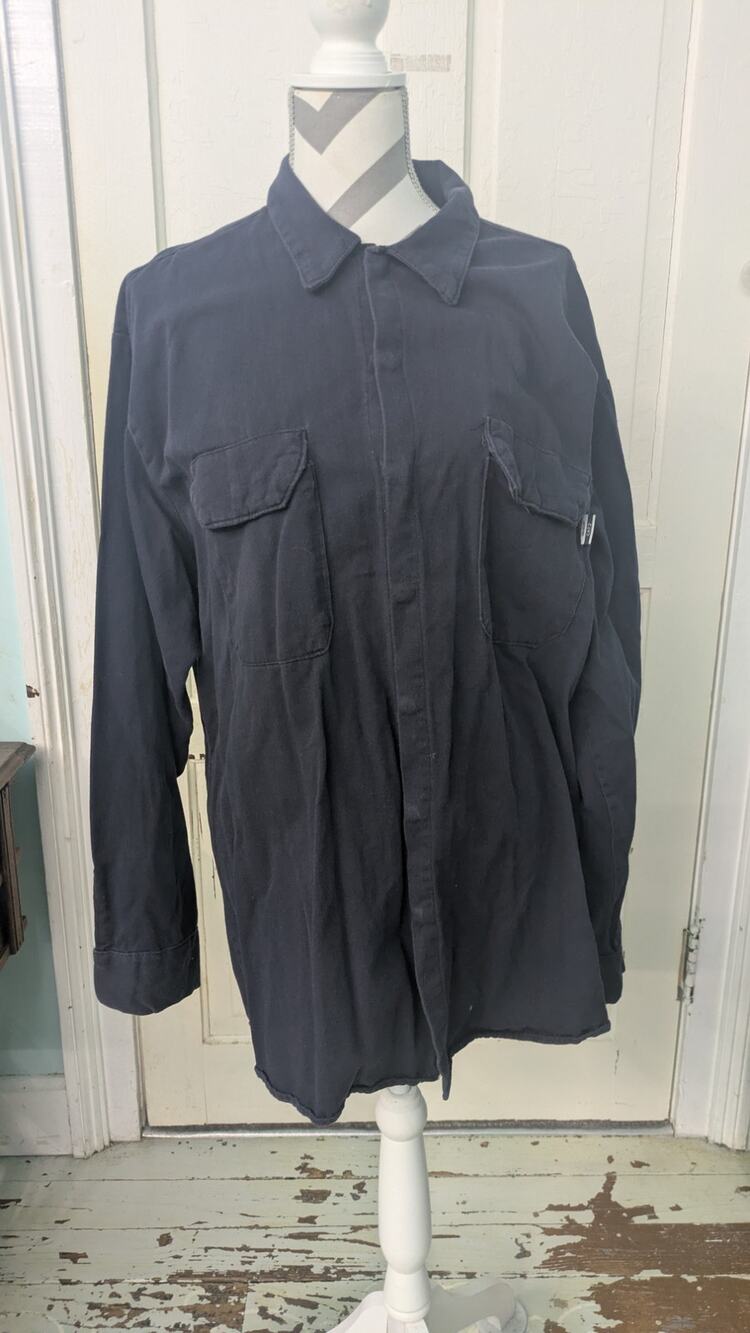 Westex ultra soft CAT2 long sleeve snap shirt navy  welders Mens 2XL/R